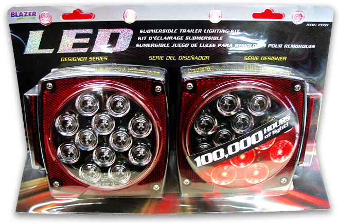 Clear Lens Submersible Trailer LED Lighting Kit