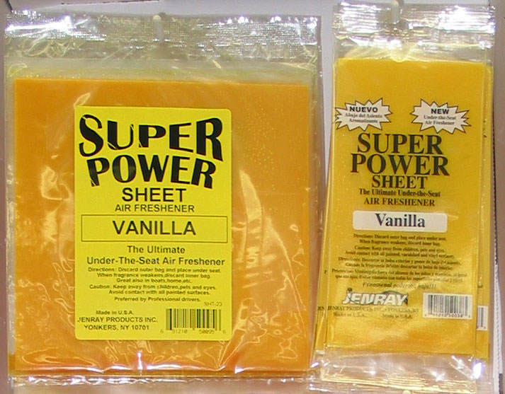 Under-The-Seat Air Freshener: Super Power Sheet - Size and Scent:Full Sheet New Car