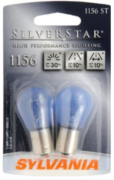 Sylvania SilverStar 1156 High Performance Back-Up Bulb (Pair)
