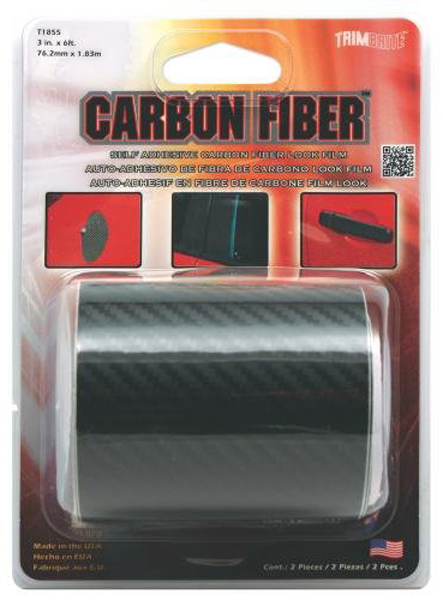 Trim Brite Carbon Black Fiber Adhesive Film (3" x 6ft)