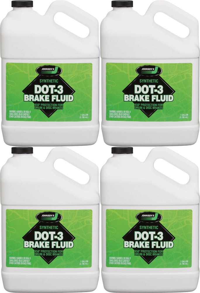Johnsen's Premium DOT 3 Brake Fluid - 4 Pack (1 gal)