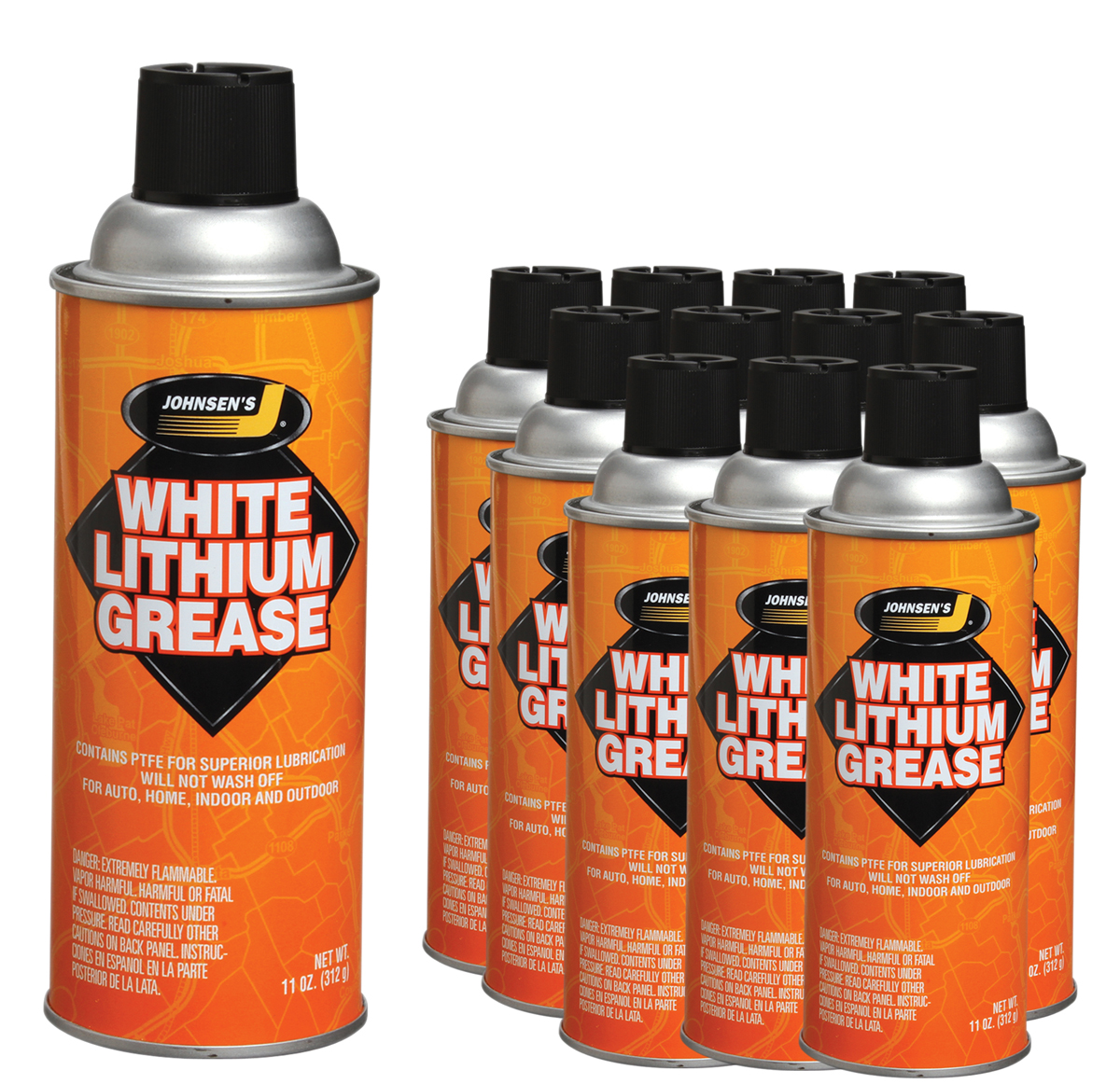 Johnsen's White Lithium Grease - 12 Pack (11 oz)