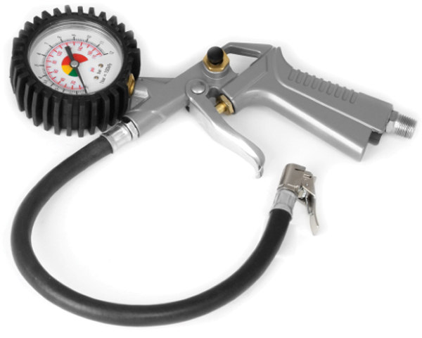 Performance Tool Tire Inflator With Dial Gauge