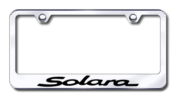 Toyota Solara Laser Etched Stainless Steel License Plate Frame - Finish:Mirror