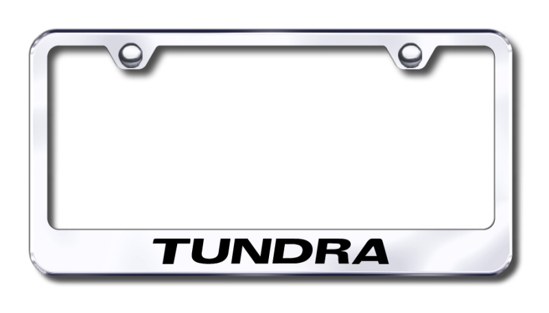 Toyota Tundra Laser Etched Stainless Steel License Plate Frame - Finish:Brush
