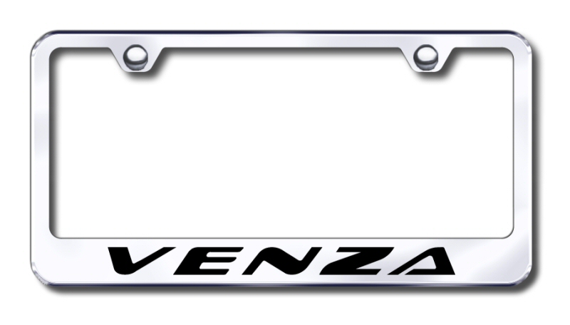 Toyota Venza Laser Etched Stainless Steel License Plate Frame - Finish:Mirror
