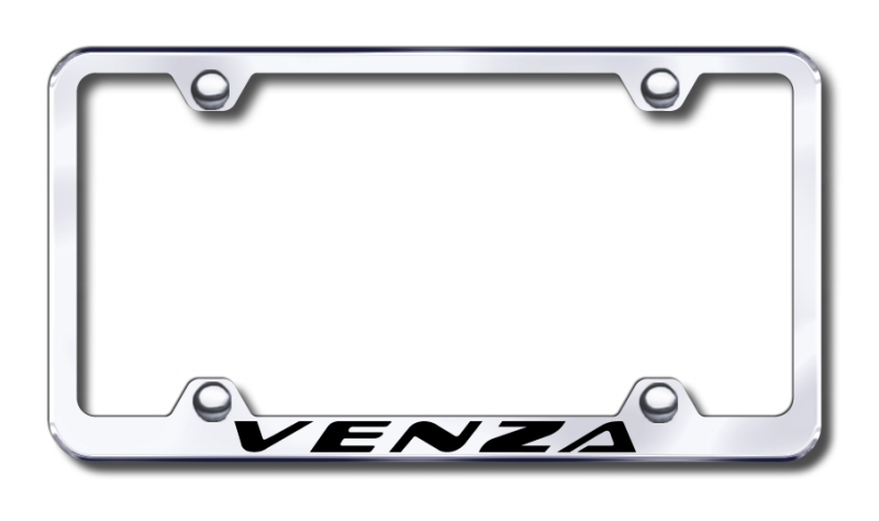 Toyota Venza Laser Etched Stainless Steel Wide License Plate Frame - Finish:Brush