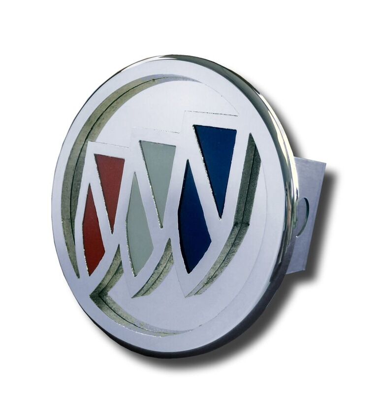 Chrome Tri-Color Buick Logo Stainless Steel Hitch Plug