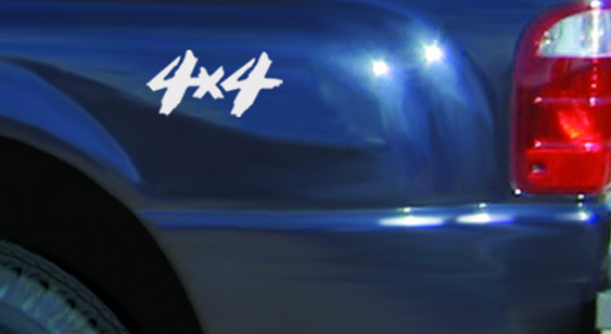 Trimbrite 4 X 4 Decals - Color:White