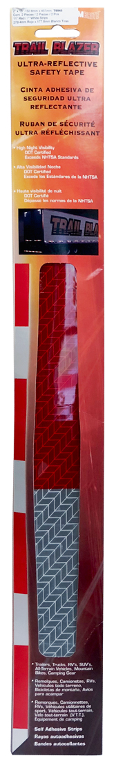 Ultra-Reflective 2" x 18" Red & White Safety Tape (2 Pack)