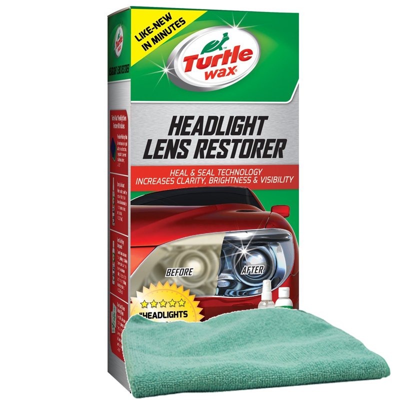 Turtle Wax Headlight Lens Restorer & Microfiber Cloth Kit