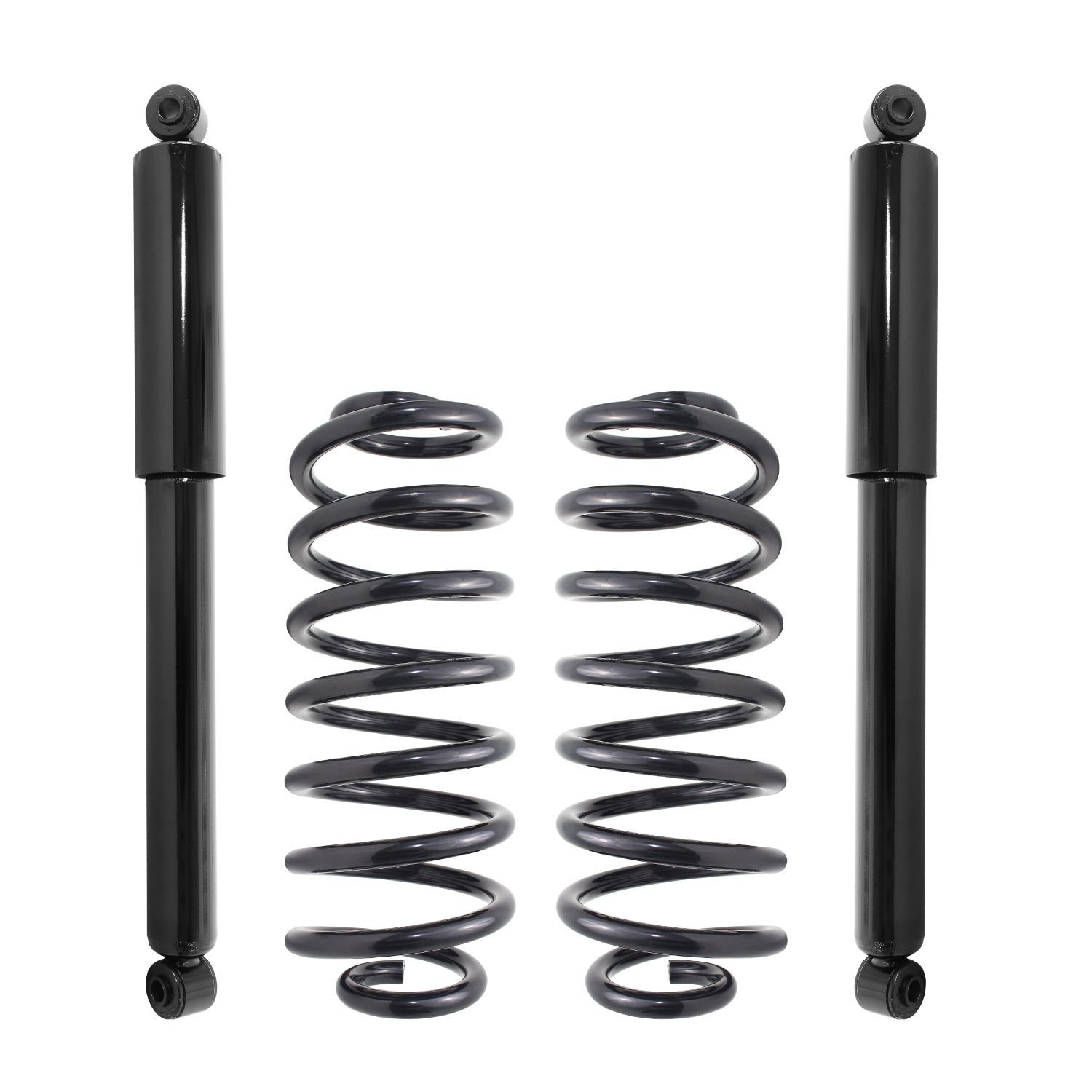 Unity Automotive Rear Shock Absorbers, (2) Coil Springs, (4) Isolators, (2) Bump Stops, (2) Resistors - 2-22-515000-ESV