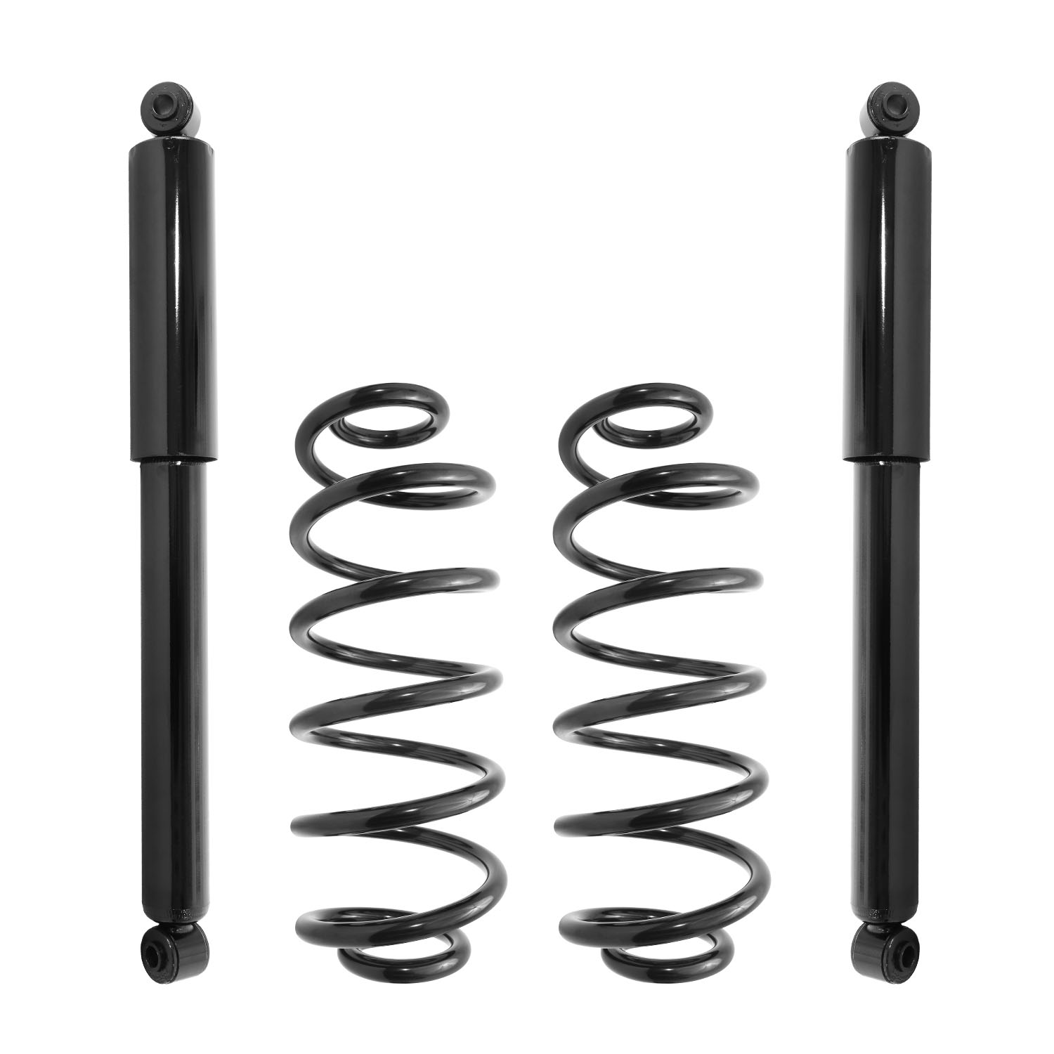 Unity Automotive Rear Shock Absorbers, (2) Coil Springs, (4) Isolators, (2) Bump Stops, (2) Resistors - 2-22-515000-R