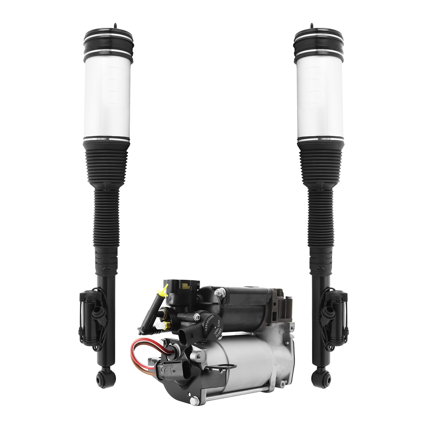 Unity Automotive Rear Electronic Air Strut Assemblies, (1) Air Suspension Compressor - 2C-28-513400-20-013404