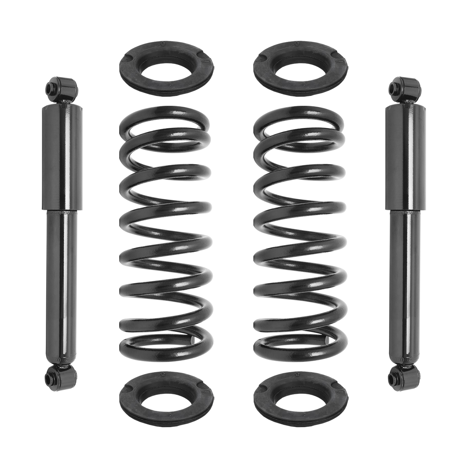 Unity Automotive Rear Springs (2) Rear Shock Absorbers (4) Rubber Isolators - 30-514200-2-KIT