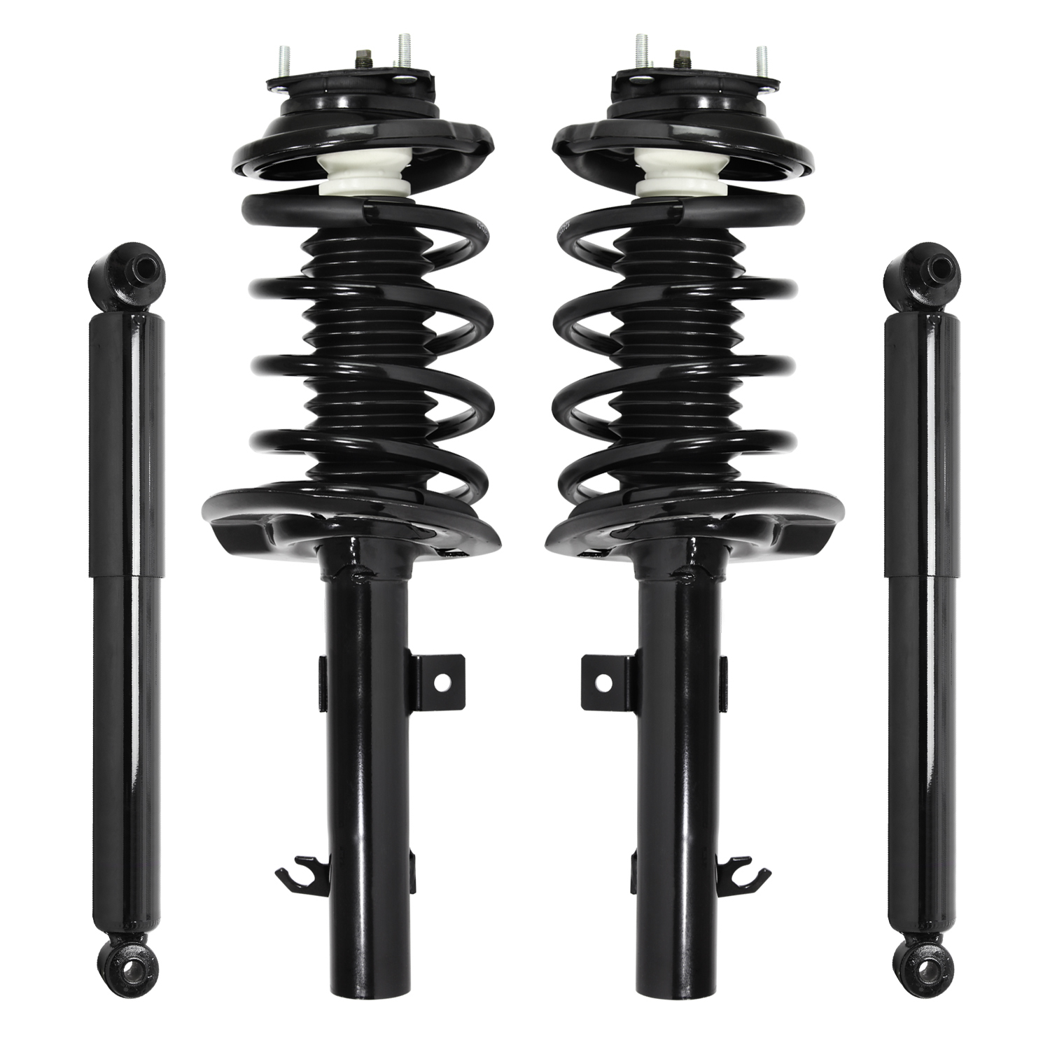 Unity Automotive Front Complete Strut Assemblies, (2) Rear Shock Absorbers - 4-11083-252020-001