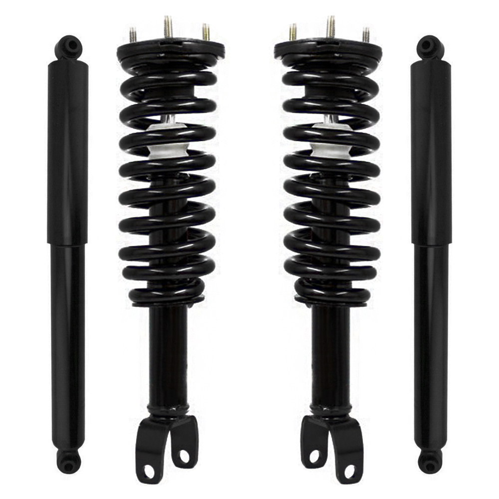 Unity Automotive Front Complete Strut Assemblies, (2) Rear Shock Absorbers - 4-11094-256400-001