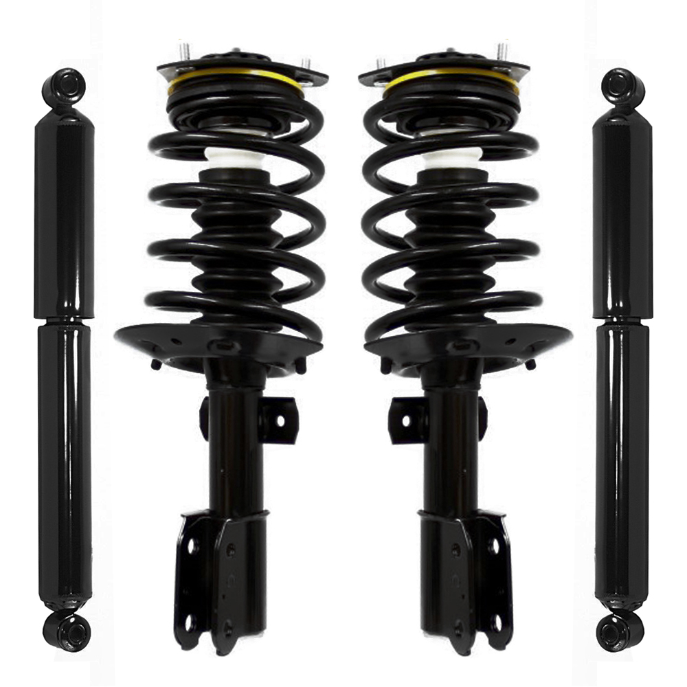 Unity Automotive Front Complete Strut Assemblies, (2) Rear Shock Absorbers - 4-11190-251130-001