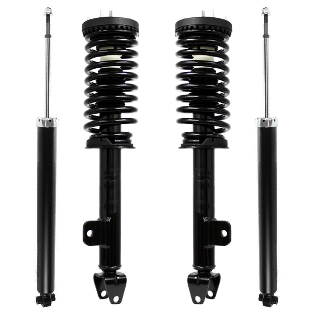 Unity Automotive Front Complete Strut Assemblies, (2) Rear Shock Absorbers - 4-11260-253600-001