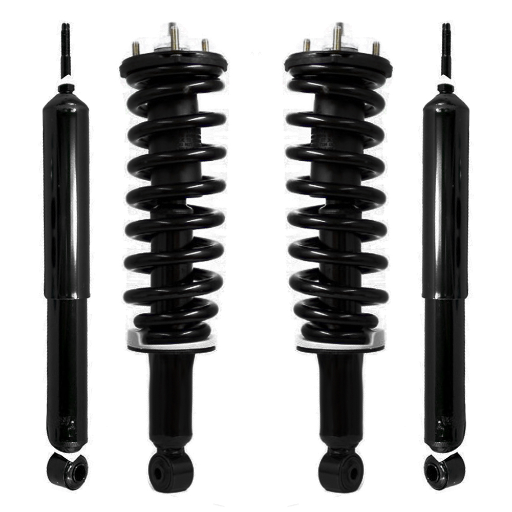 Unity Automotive Front Complete Strut Assemblies, (2) Rear Shock Absorbers - 4-11381-254090-001