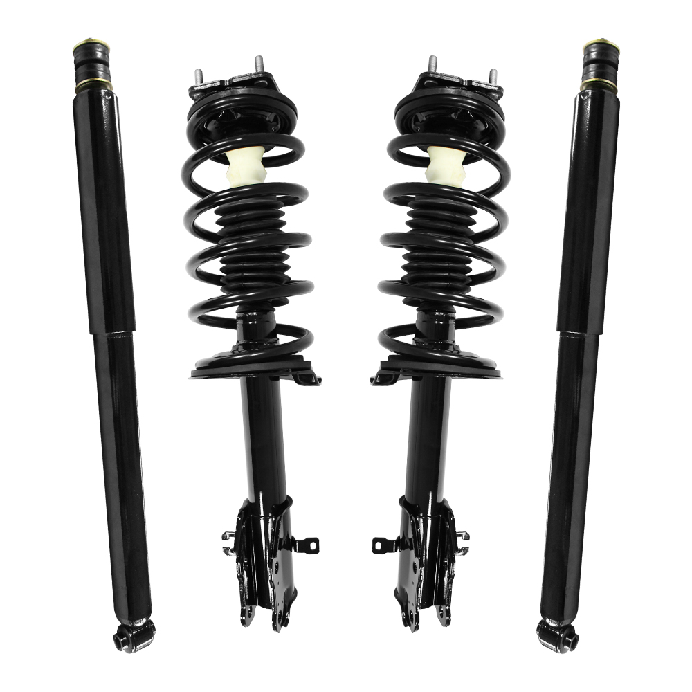 Unity Automotive Front Complete Strut Assemblies, (2) Rear Shock Absorbers - 4-11705-259720-001