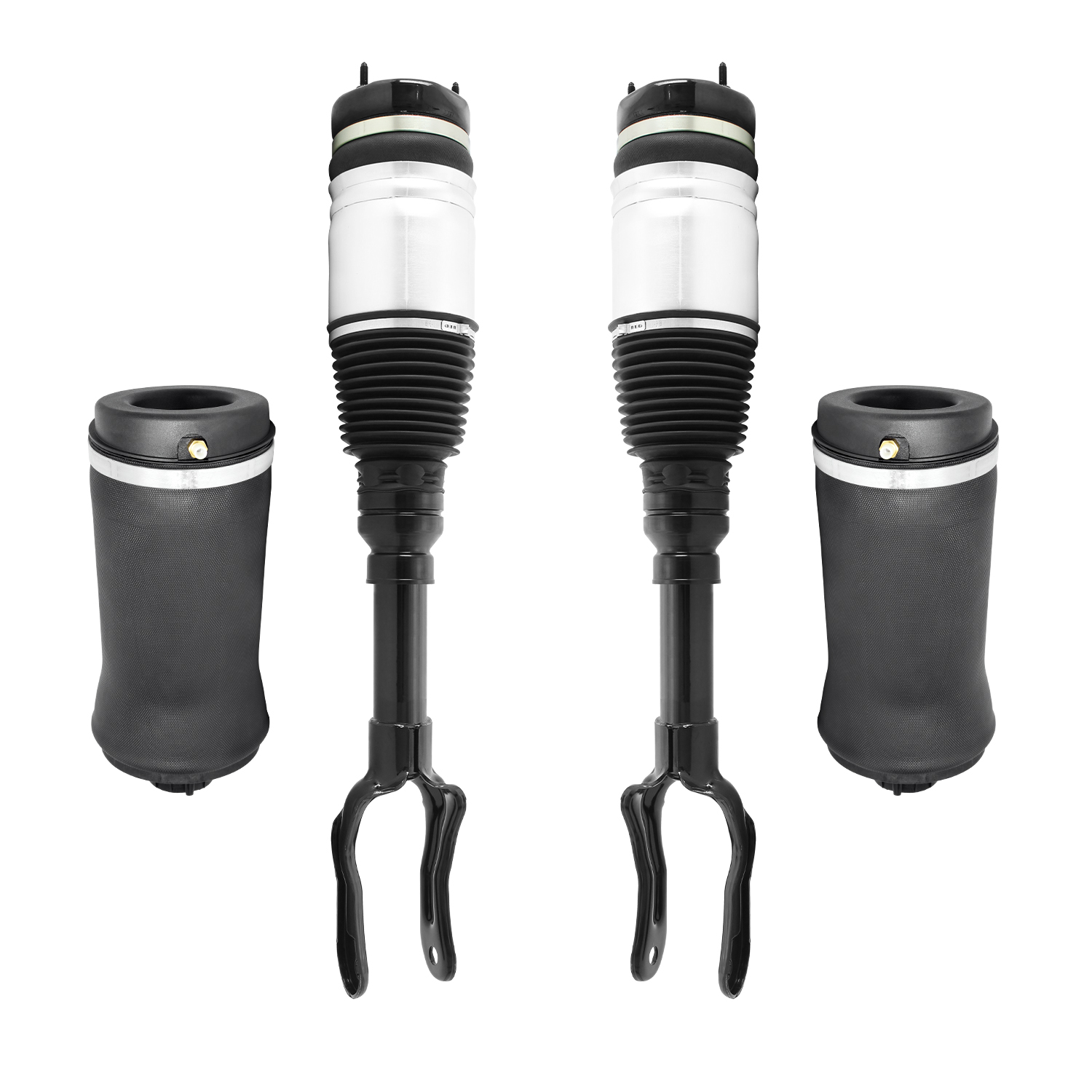Unity Automotive Front Air Strut Assemblies, (2) Rear Air Springs/Bags - 4-18-117701-15-517700