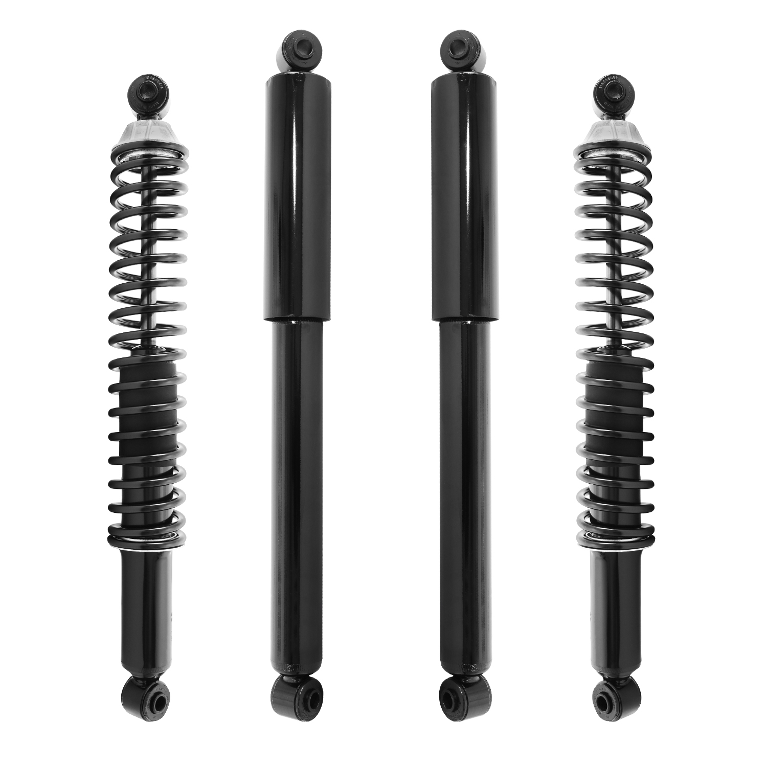 Unity Automotive Front Shock Absorbers, (2) Rear Coil Over Shock Absorbers - 4-22-115000-30-515000-R
