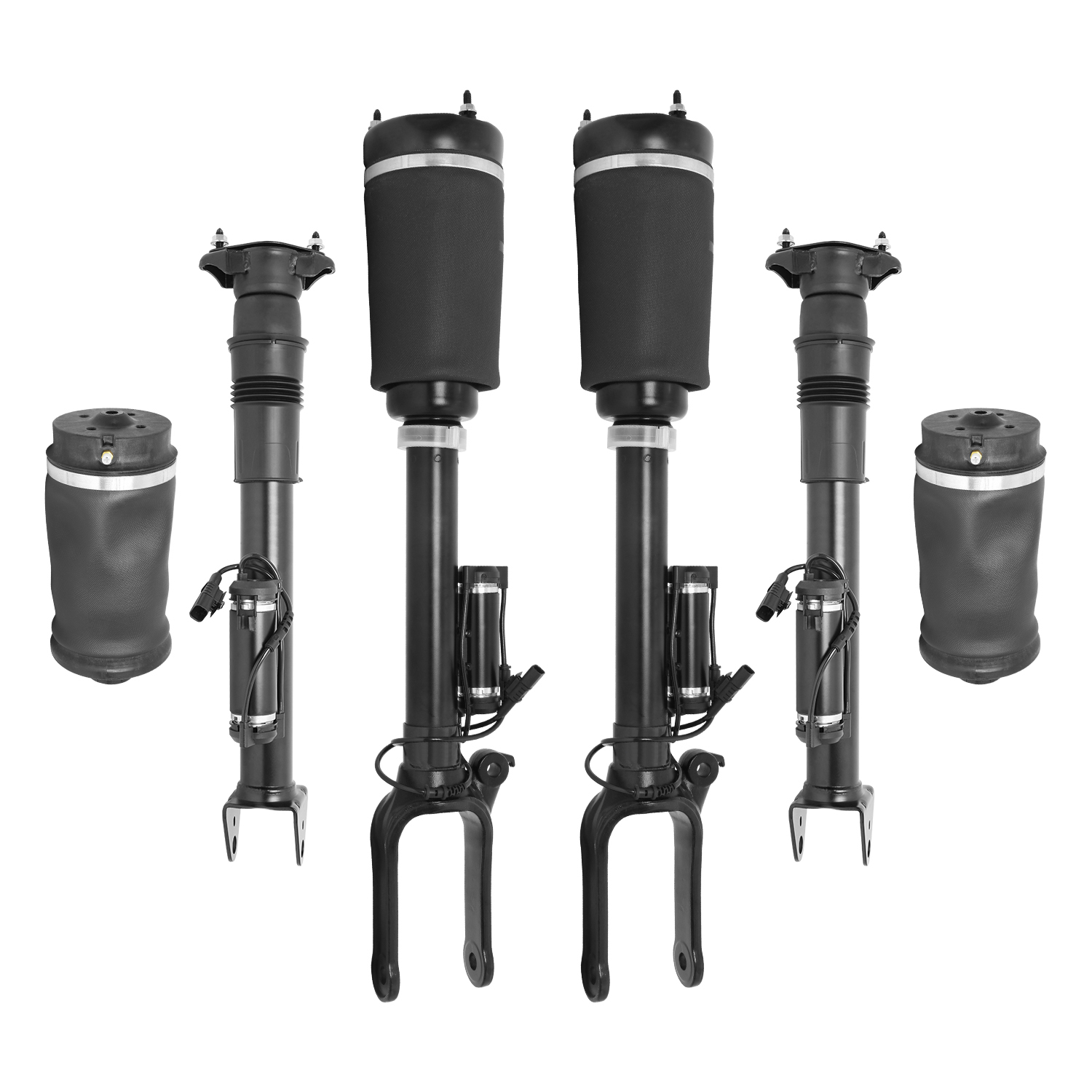 Unity Automotive Front Electronic Air Strut Assemblies, (2) Rear Air Springs/Bags, (2) Air Shocks - 4-28-112900-4