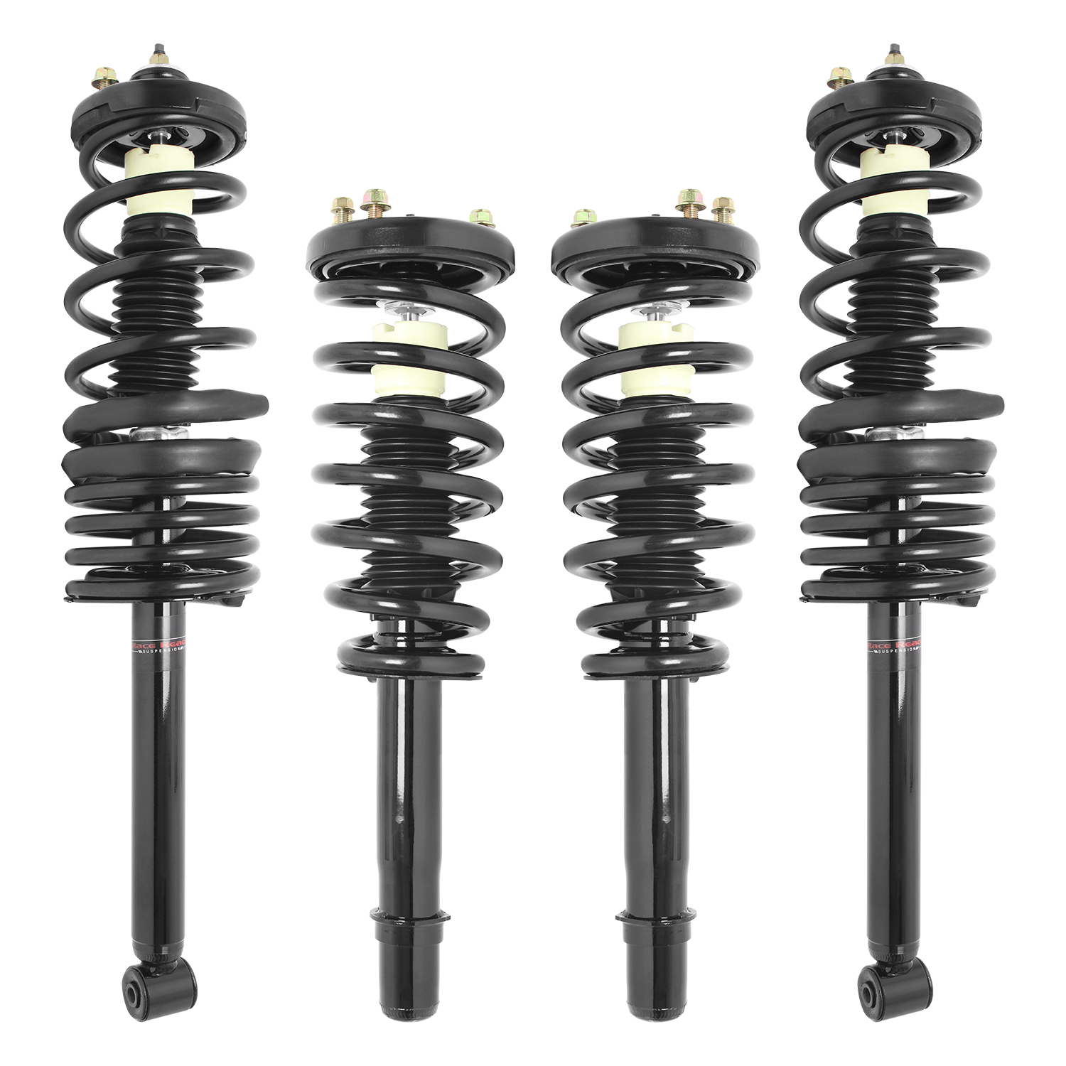 Unity Automotive Front & Rear Lowering Complete Strut Assembly - Top Mount Hardware - 98100