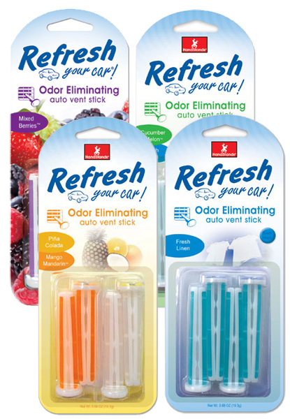 Refresh Vent Stick Car Air Fresheners (4 pack) - Scent:Fresh Linen