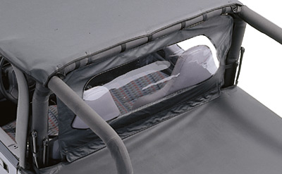 Jeep Wrangler, Unlimited & CJ  Roll Bar Curtain (1980-2006) - Color:Black Denim