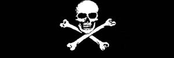 Jolly Roger Flag Rear Window Decal - Size:53 x 14