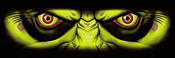 Green Monster Rear Window Decal - Size:53 X 14