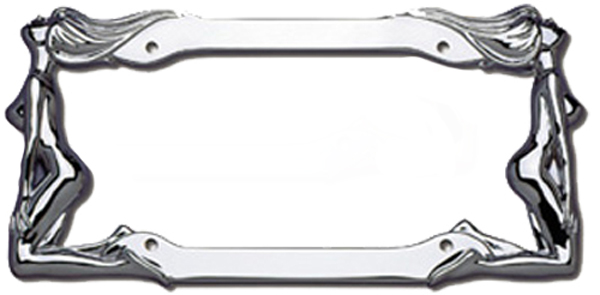 Cruiser Twin Women Chrome License Plate Frames