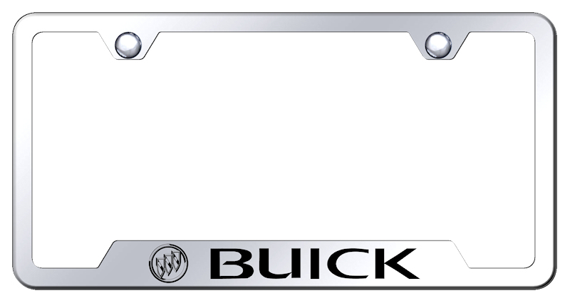 Buick Laser Etched Mirrored Stainless Steel Cut-Out Frame