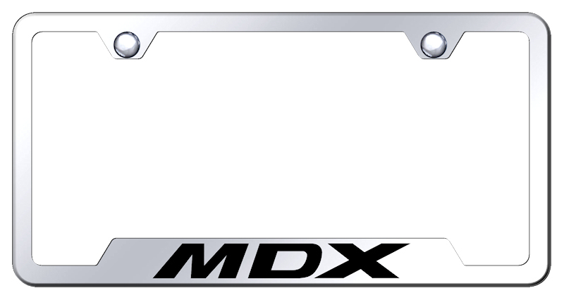 MDX Laser Etched Mirrored Stainless Steel Cut-Out Frame -