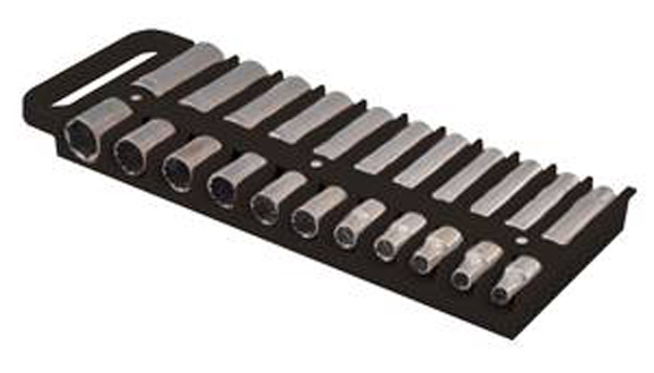 Black Large Magnetic 1/2" 22 Piece Socket Tray