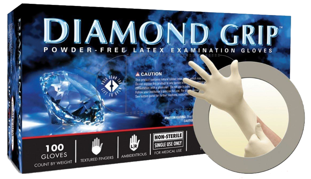 Microflex Diamond Grip XLarge Latex Gloves (100 Count)