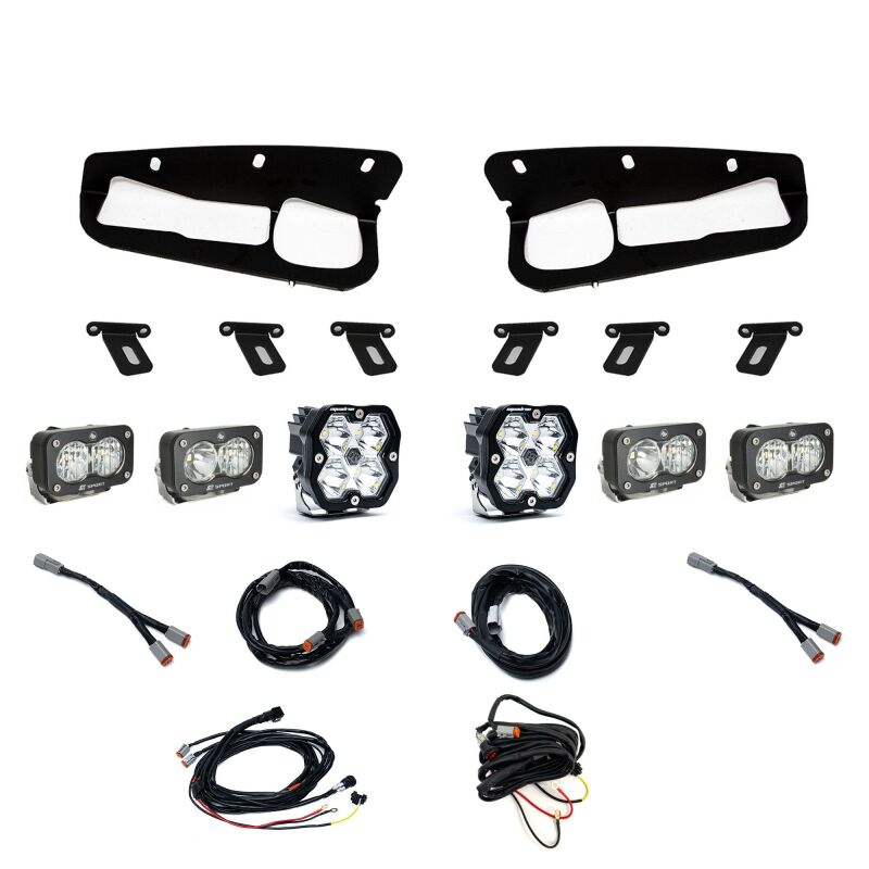 Baja Designs 21-25 Ford Bronco Squadron 2.0 (Spot) / S2 Sport D/C & W/C FPK Steel Bumper - Clear