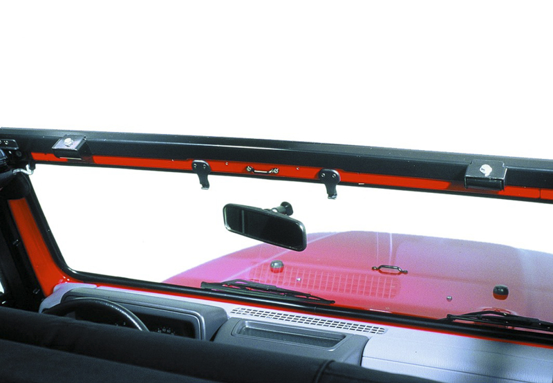 Bestop 97-06 Jeep Wrangler TJ Windshield Channel (1-Piece No-Drill Header Design)