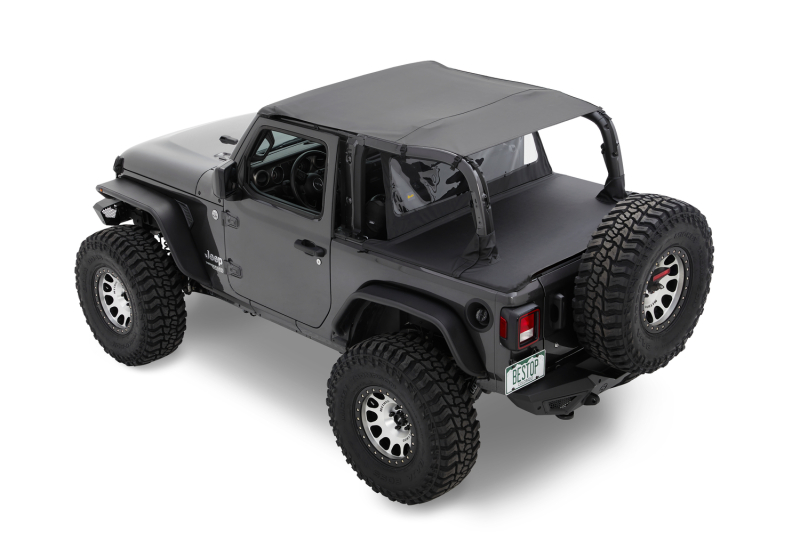 Bestop 18-23 Jeep Wrangler JL 2-Door Header Safari Bikini (Black Diamond)