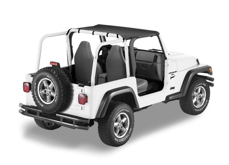 Bestop 97-02 Jeep Wrangler TJ Header Targa Bikini (Black Denim)