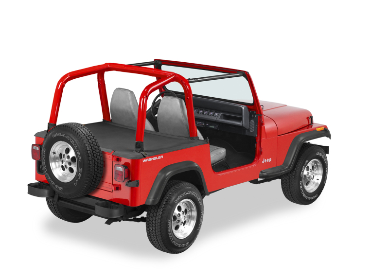 Bestop 92-95 Jeep Wrangler YJ Duster Deck Cover (Black Denim Factory Hardtop)