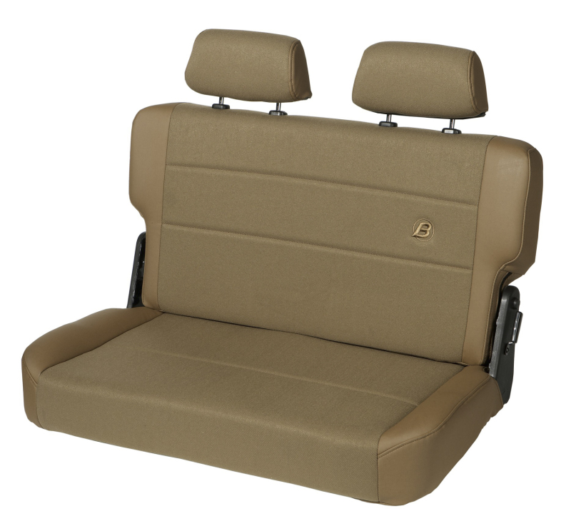 Bestop N-Tumble Seat - 55-83 Jeep Cj5 Rear Trailmax II Fold (Center Fabric Insert Spice)