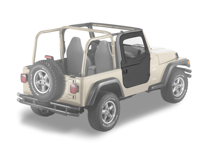 Bestop 97-06 Jeep Wrangler TJ Full Fabric Doors (Black Denim)