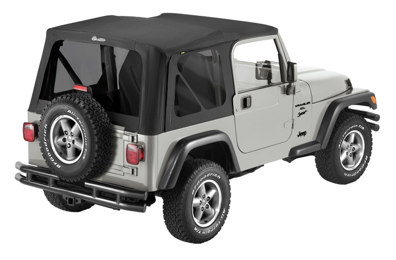 Bestop 97-02 Jeep Wrangler TJ Replace A-Top (Blk Sailcloth Tinted Windows No Door Skins )