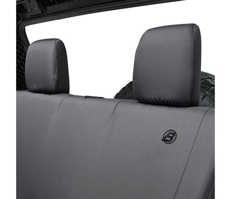 Bestop 08-12 Jeep Wrangler JK 4-Door Rear Seat Covers (Black Diamond)
