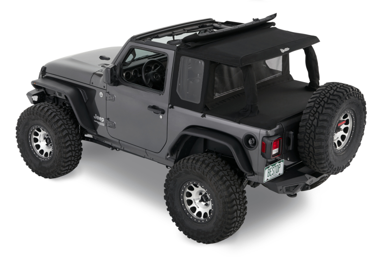 Bestop 18-26 Jeep Wrangler JL 2-Door Halftop Conversion Kit (Black Diamond)
