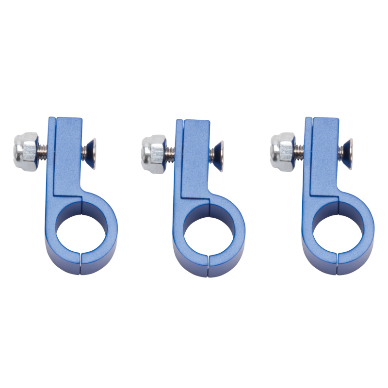 Russell Line Clamp For - 8 Tubing Blue Anodize (3 Pack)