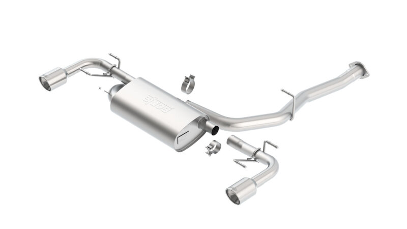 Borla 03-09 Mazda RX-8 1.3L Single Round Rolled Angle-Cut Cat-Back Exhaust